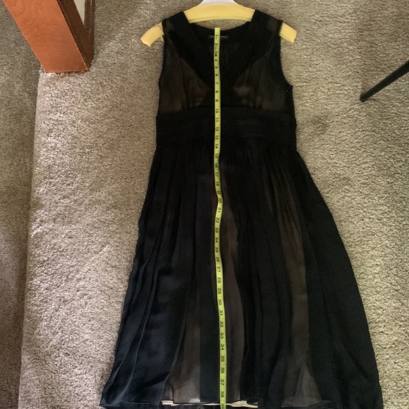 Banana Republic sheer black dress with nude slip, size 6 - Picture 6 of 9